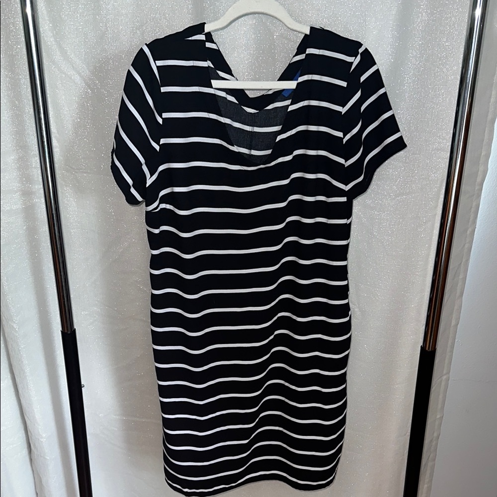 Black and White Striped Dress